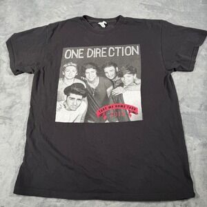 One Direction Take Me Home Tour 2013 T-Shirt Black Delta Pro Weight Large Mens
